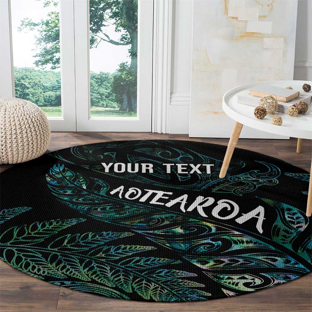Aotearoa Personalized Lawn Bowls Maori Round Carpet New Zealand Paua Shell Tribal Silver Fern LT7 - Polynesian Pride