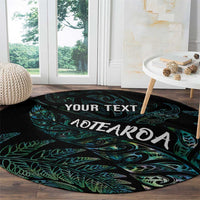 Aotearoa Personalized Lawn Bowls Maori Round Carpet New Zealand Paua Shell Tribal Silver Fern LT7 - Polynesian Pride