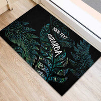 Aotearoa Personalized Lawn Bowls Maori Rubber Doormat New Zealand Paua Shell Tribal Silver Fern LT7 - Polynesian Pride