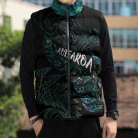 Aotearoa Personalized Lawn Bowls Maori Sleeveless Puffer Jacket New Zealand Paua Shell Tribal Silver Fern LT7 - Polynesian Pride