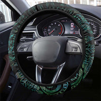 Aotearoa Lawn Bowls Maori Steering Wheel Cover New Zealand Paua Shell Tribal Silver Fern LT7 - Polynesian Pride