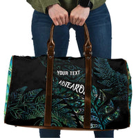Aotearoa Personalized Lawn Bowls Maori Travel Bag New Zealand Paua Shell Tribal Silver Fern LT7 Green - Polynesian Pride