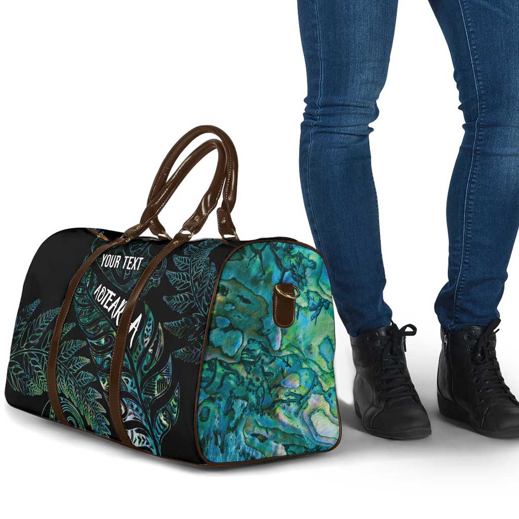 Aotearoa Personalized Lawn Bowls Maori Travel Bag New Zealand Paua Shell Tribal Silver Fern LT7 - Polynesian Pride