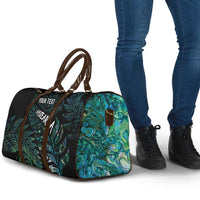 Aotearoa Personalized Lawn Bowls Maori Travel Bag New Zealand Paua Shell Tribal Silver Fern LT7 - Polynesian Pride