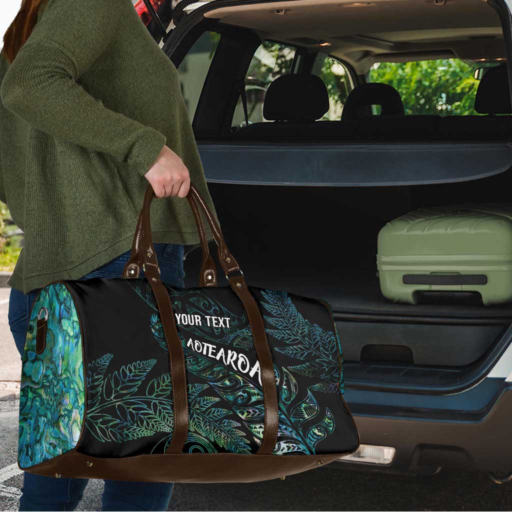 Aotearoa Personalized Lawn Bowls Maori Travel Bag New Zealand Paua Shell Tribal Silver Fern LT7 - Polynesian Pride