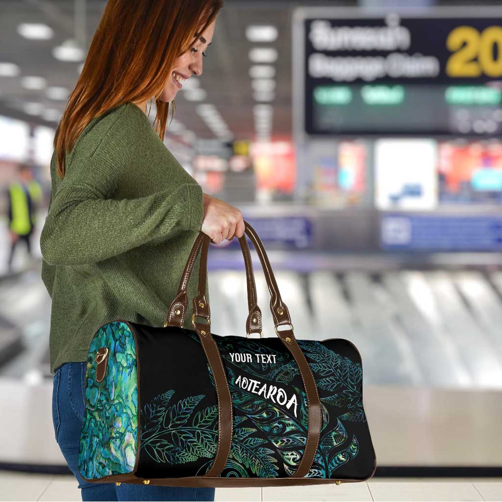 Aotearoa Personalized Lawn Bowls Maori Travel Bag New Zealand Paua Shell Tribal Silver Fern LT7 - Polynesian Pride