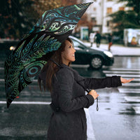 Aotearoa Personalized Lawn Bowls Maori Umbrella New Zealand Paua Shell Tribal Silver Fern LT7 - Polynesian Pride