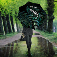 Aotearoa Personalized Lawn Bowls Maori Umbrella New Zealand Paua Shell Tribal Silver Fern LT7 - Polynesian Pride