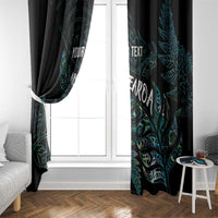 Aotearoa Personalized Lawn Bowls Maori Window Curtain New Zealand Paua Shell Tribal Silver Fern LT7 - Polynesian Pride