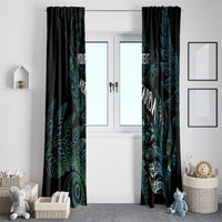 Aotearoa Personalized Lawn Bowls Maori Window Curtain New Zealand Paua Shell Tribal Silver Fern LT7 - Polynesian Pride