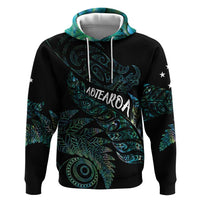 Aotearoa Personalized Lawn Bowls Maori Zip Hoodie New Zealand Paua Shell Tribal Silver Fern LT7 Pullover Hoodie Green - Polynesian Pride