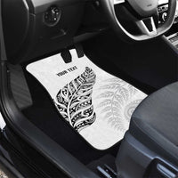 Aotearoa Personalized Lawn Bowls Maori Car Mats New Zealand White Tribal Silver Fern LT7 - Polynesian Pride