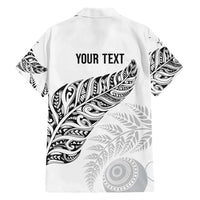 Aotearoa Personalized Lawn Bowls Maori Family Matching Puletasi and Hawaiian Shirt New Zealand White Tribal Silver Fern LT7 - Polynesian Pride