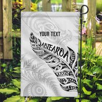 Aotearoa Personalized Lawn Bowls Maori Garden Flag New Zealand White Tribal Silver Fern LT7 Garden Flag White - Polynesian Pride