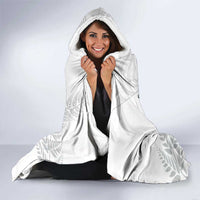 Aotearoa Personalized Lawn Bowls Maori Hooded Blanket New Zealand White Tribal Silver Fern LT7 - Polynesian Pride
