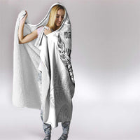Aotearoa Personalized Lawn Bowls Maori Hooded Blanket New Zealand White Tribal Silver Fern LT7 - Polynesian Pride