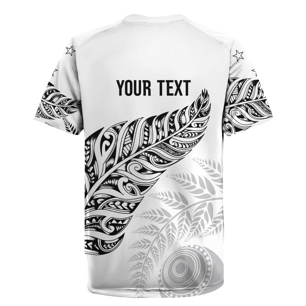 Aotearoa Personalized Lawn Bowls Maori Rugby Jersey New Zealand White Tribal Silver Fern LT7 - Polynesian Pride