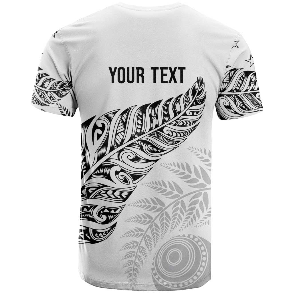 Aotearoa Personalized Lawn Bowls Maori T Shirt New Zealand White Tribal Silver Fern LT7 - Polynesian Pride