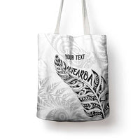 Aotearoa Personalized Lawn Bowls Maori Tote Bag New Zealand White Tribal Silver Fern LT7 - Polynesian Pride