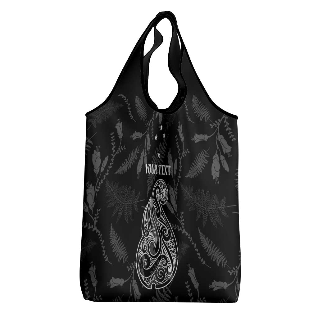 Personalised Maori Waitangi Grocery Bag New Zealand Silver Fern Mix Kowhai Flowers LT7 - Polynesian Pride