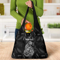 Personalised Maori Waitangi Grocery Bag New Zealand Silver Fern Mix Kowhai Flowers LT7 - Polynesian Pride