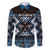 Personalised Taniko Motifs Aotearoa Family Matching Puletasi and Hawaiian Shirt Waitangi Kowhaiwhai Kiwi - Blue
