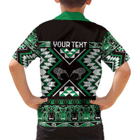 Personalised Taniko Motifs Aotearoa Hawaiian Shirt Waitangi Kowhaiwhai Kiwi - Green LT7 - Polynesian Pride