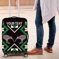 Personalised Taniko Motifs Aotearoa Luggage Cover Waitangi Kowhaiwhai Kiwi - Green LT7 Green - Polynesian Pride