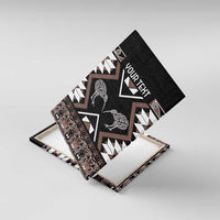 Personalised Taniko Motifs Aotearoa Canvas Wall Art Waitangi Kowhaiwhai Kiwi - Mocha LT7 With Frame Mocha - Polynesian Pride