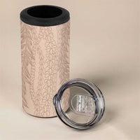Vintage Beige Hawaiian Traditional Kapa Mix Flowers Lei 4 in 1 Can Cooler Tumbler LT7 - Polynesian Pride