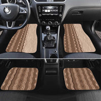 Vintage Beige Hawaiian Traditional Kapa Mix Flowers Lei Car Mats