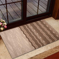 Vintage Beige Hawaiian Traditional Kapa Mix Flowers Lei Rubber Doormat LT7 - Polynesian Pride