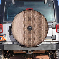 Vintage Beige Hawaiian Traditional Kapa Mix Flowers Lei Spare Tire Cover
