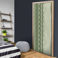 Vintage Sage Green Hawaiian Traditional Kapa Mix Flowers Lei Door Cover LT7 - Polynesian Pride