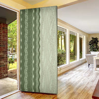 Vintage Sage Green Hawaiian Traditional Kapa Mix Flowers Lei Door Cover LT7 - Polynesian Pride