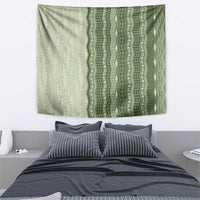 Vintage Sage Green Hawaiian Traditional Kapa Mix Flowers Lei Tapestry