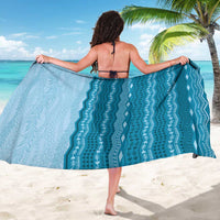 Vintage Cobalt Blue Hawaiian Traditional Kapa Mix Flowers Lei Sarong LT7 - Polynesian Pride