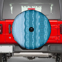 Vintage Cobalt Blue Hawaiian Traditional Kapa Mix Flowers Lei Spare Tire Cover LT7 - Polynesian Pride