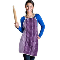 Vintage Violet Hawaiian Traditional Kapa Mix Flowers Lei Apron