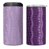 Vintage Violet Hawaiian Traditional Kapa Mix Flowers Lei 4 in 1 Can Cooler Tumbler LT7 One Size: 16 oz Violet - Polynesian Pride