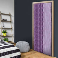 Vintage Violet Hawaiian Traditional Kapa Mix Flowers Lei Door Cover