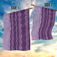 Vintage Violet Hawaiian Traditional Kapa Mix Flowers Lei Garden Flag