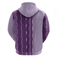 Vintage Violet Hawaiian Traditional Kapa Mix Flowers Lei Hoodie