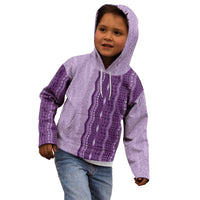 Vintage Violet Hawaiian Traditional Kapa Mix Flowers Lei Kid Hoodie
