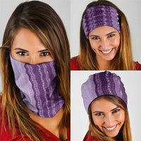 Vintage Violet Hawaiian Traditional Kapa Mix Flowers Lei Neck Gaiter
