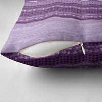 Vintage Violet Hawaiian Traditional Kapa Mix Flowers Lei Pillow Cover
