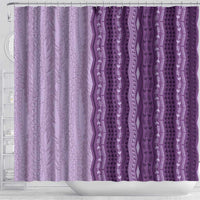 Vintage Violet Hawaiian Traditional Kapa Mix Flowers Lei Shower Curtain