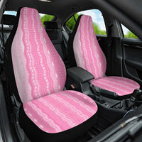 Vintage Pink Hawaiian Traditional Kapa Mix Flowers Lei Car Seat Cover