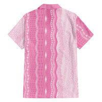 Vintage Pink Hawaiian Traditional Kapa Mix Flowers Lei Family Matching Tank Maxi Dress and Hawaiian Shirt LT7 - Polynesian Pride