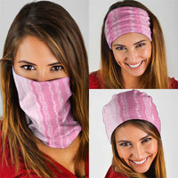 Vintage Pink Hawaiian Traditional Kapa Mix Flowers Lei Neck Gaiter